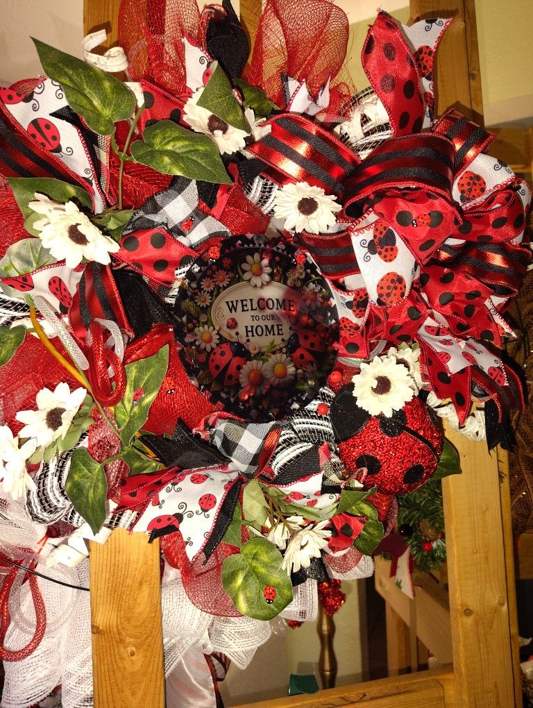 Ladybug Wreath 