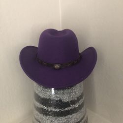 Purple  Suede Cowboy Hat 