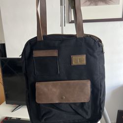 Black Canvas Tote Bag 