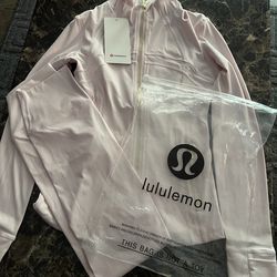 Pink Lulu lemon set , leggings and define jacket