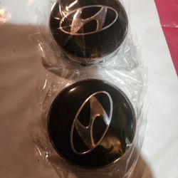  4pc black and chrome center caps