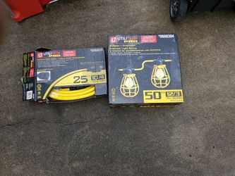 10/4 Drop Cord 25' And Work Lights Sold As Set!