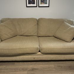 Beige Sleep Sofa, Love Seat And Matching Chair 