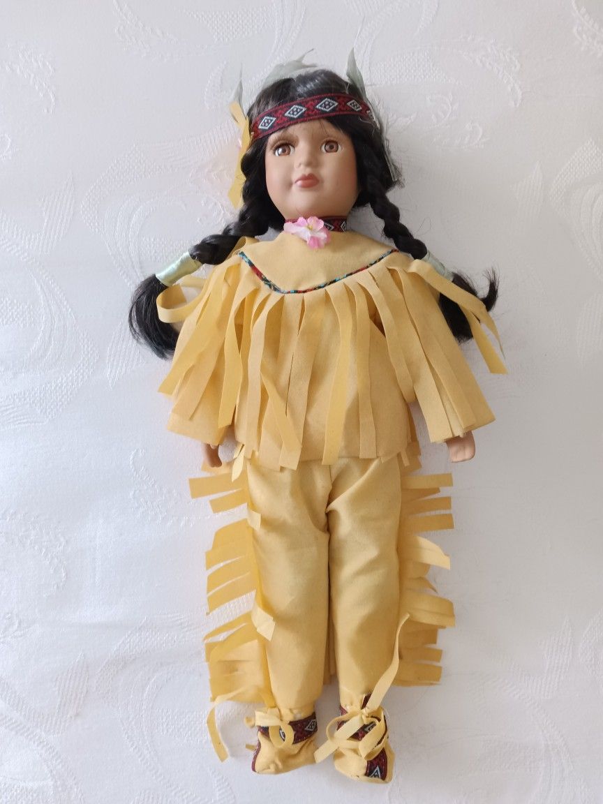 Native American Porcelain Doll