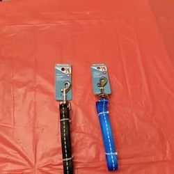 Reflective brand new leashes. One blue and one black.