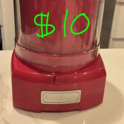 Cuisinart Ice Cream Maker Machine - Red 1.5 Quart Double Insulated Machine, Sorbet and Frozen Yogurt Maker - Selling For $10