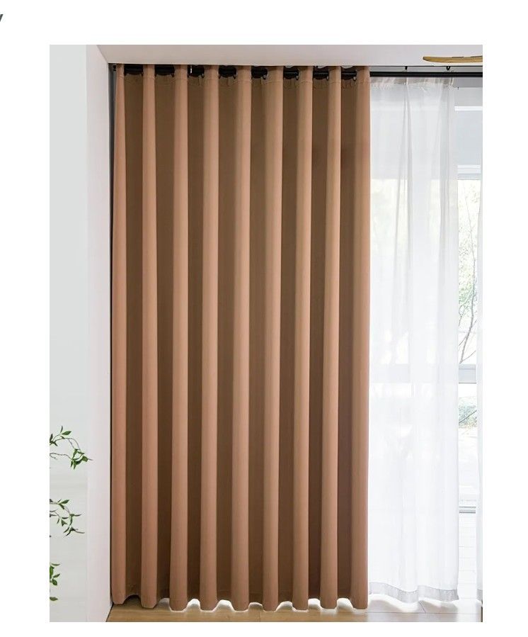 Windows Coffee Blackout Curtains 72 inches Long 2 Panels Set Grommet Blackout Drapes Energy Saving Noise Reducing Thermal Insulated for Bedroom Living