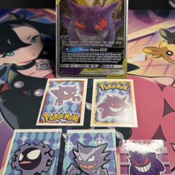 Pokemon Gengar Lenticular & Sticker Lot