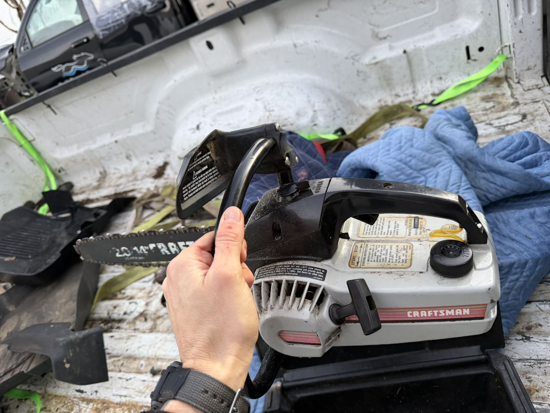 Craftsman 14” Gas Chainsaw Model (contact info removed)40 + Hard Case – Runs Great