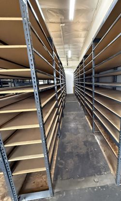 Industrial Racks 48 in W x 18 in D Used 12 Tier Storage Shelving Delivery Available