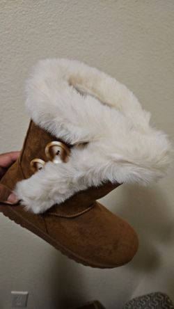 Chestnut Suede Winter Boot with Fur Cuff