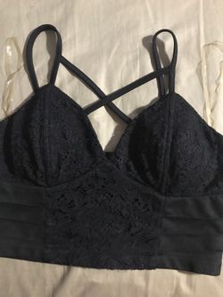 Black lace blouse $6