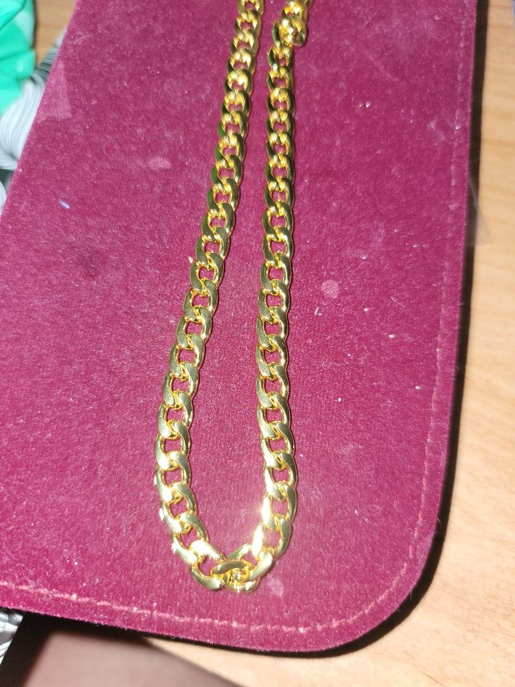 20 Inches Cuban Link Chain 18k Gold Filled 6mm