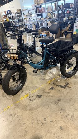 Qlife Triker Plus Electric Trike for Adults, Peak 1200W Motor Floding Trike Ebike, 624Wh E-Bike, 20MPH 65 Miles Electric Tricycle for Adults, 20x4.0 F