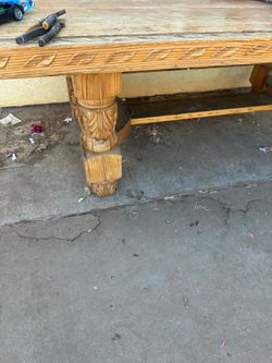 Solid wood large table