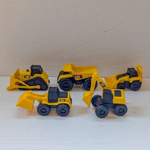 CAT Construction Toys, Little Machines 5pk Truck Toy Set Cake Toppers