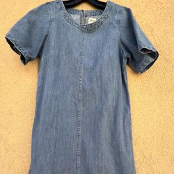 J Crew Blue Short Sleeve Dress 8