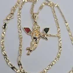 Angel Baby  Necklace Gold-plated Regular Style GOLD-PLATED 