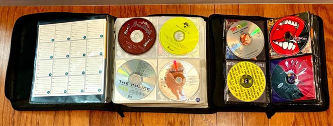 130+ CD Collection w/ 3 Binders & Inserts – Rock, Hip-Hop, EDM, Pop