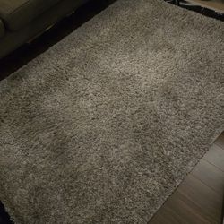 Gray Shag Carpet Rug (5'3" x 7'5")