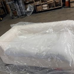 69” Beige Corduroy Compressed Modular Sectional Sofa  New