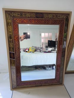 Decorative Wall Mirror with Ornate Frame
