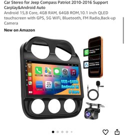 Jeep Compass Patriot Car Stereo with CarPlay & Android Auto