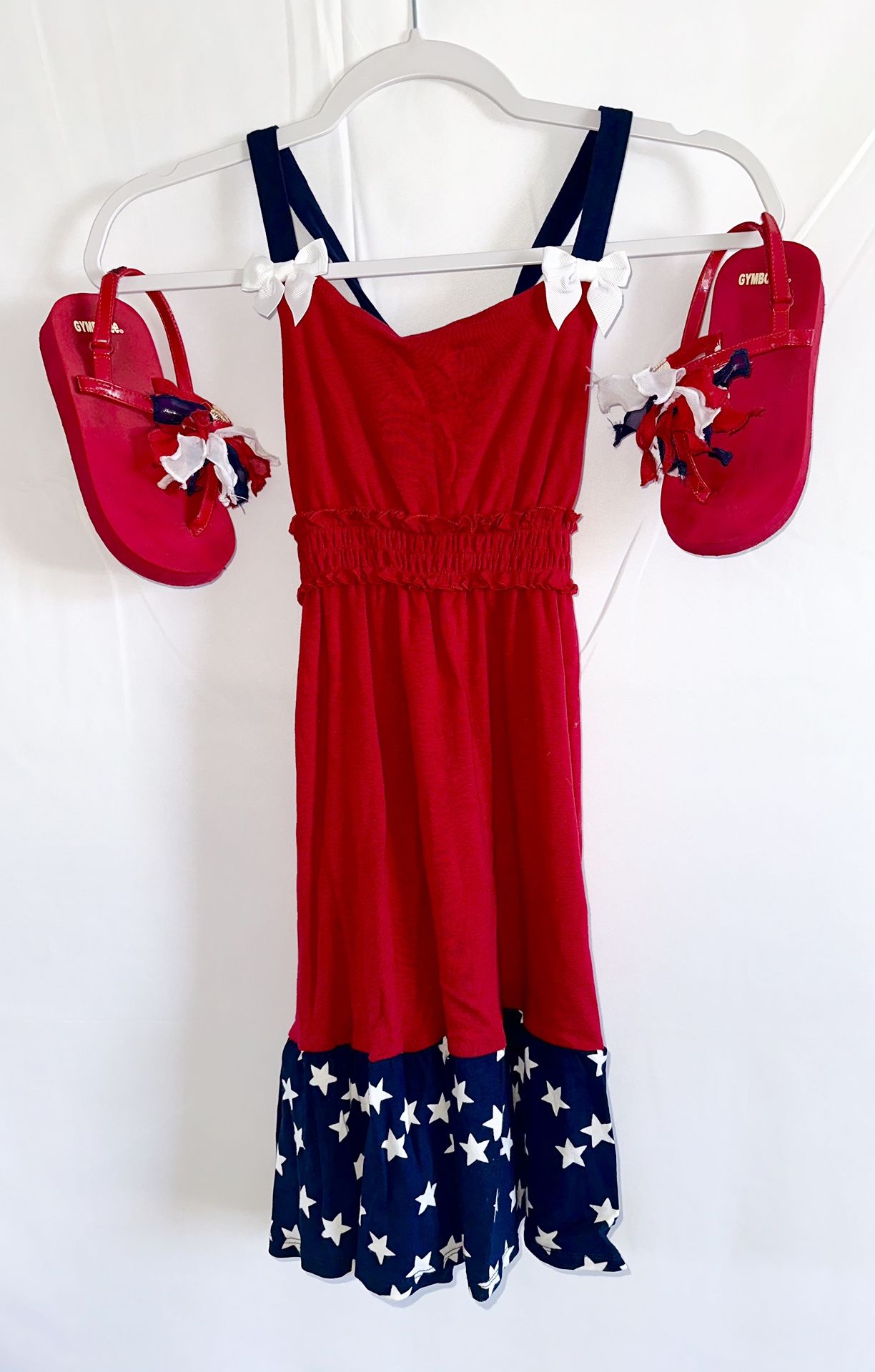 ~Gymboree Girls 4th Of July Sundress With Matching Shoes~Sz 8