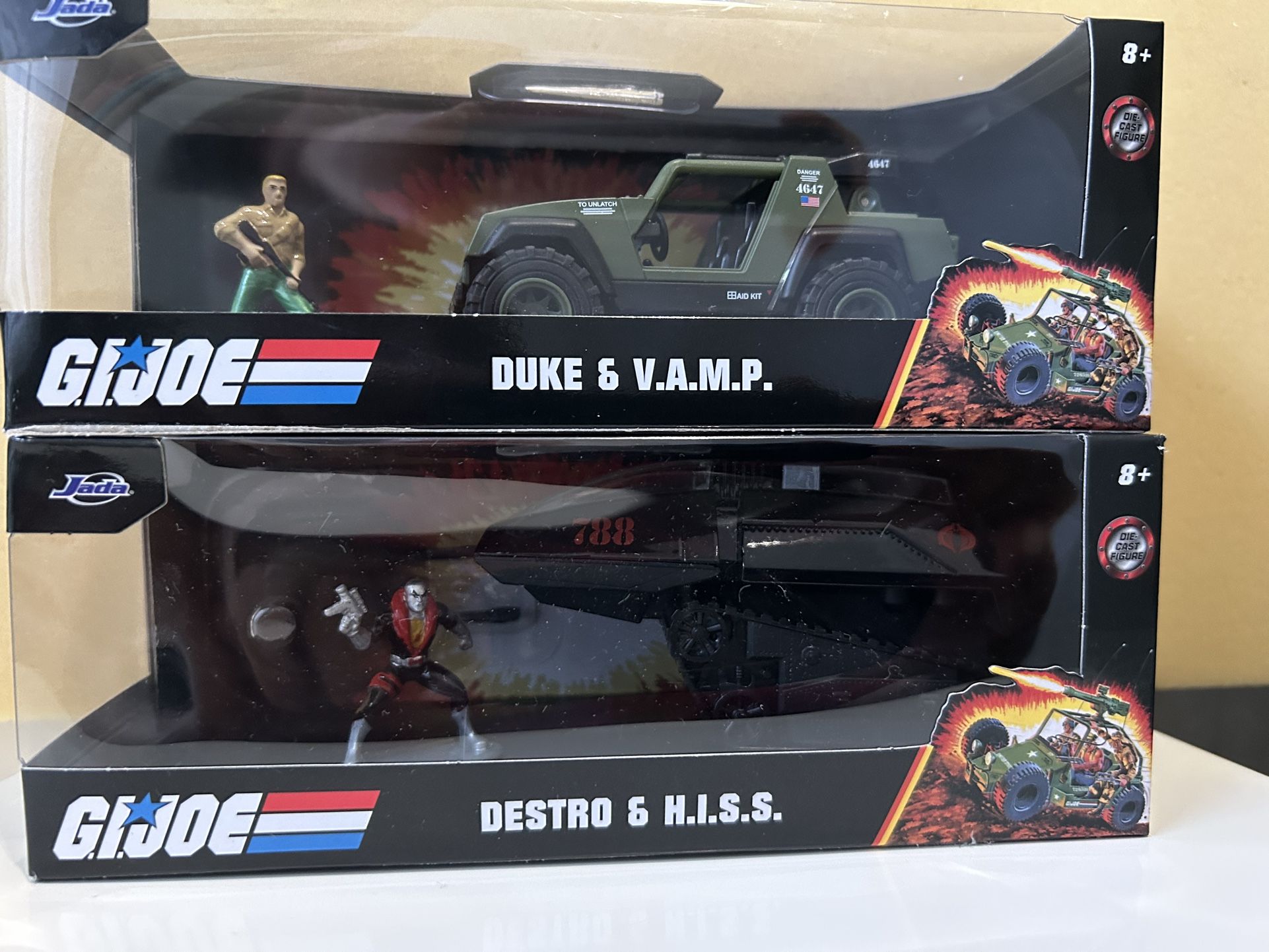 2 G.I. Joe 1/32 Vehicles Duke And Vamp Destro And Hiss