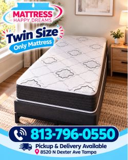 Brand New Twin Size Mattress 10” - Factory Sealed - Special Offer - Same Day Pickup & Delivery Available