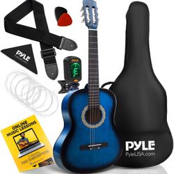 Beginner 36” Classical Acoustic Guitar - 3/4 Junior Size 6 String Linden Wood Guitar w/ Gig Bag, Tuner, Nylon Strings