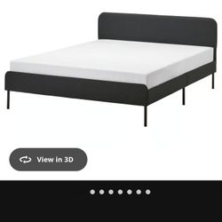 Ikea Slattum Light Gray Bedframe Full Size 