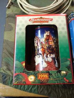 Holiday Budweiser mug