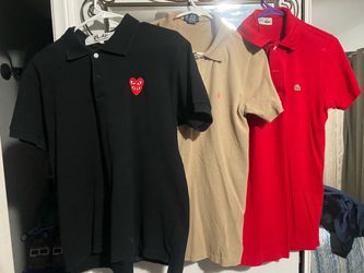 Lot of 3 Designer Polo Shirts – CDG, Ralph Lauren, Lacoste