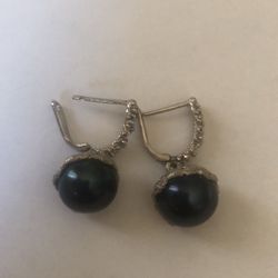 925 sterling silver baroque pearl earrings