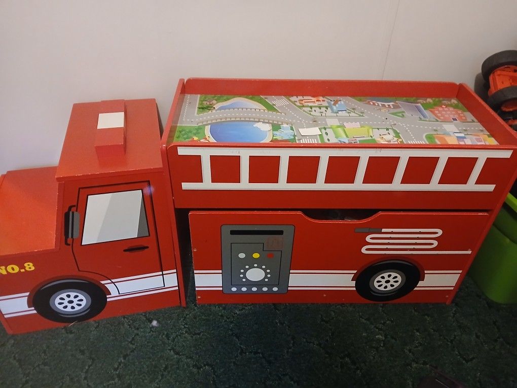 Firetruck Toy Box