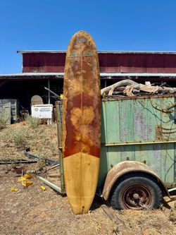 Vintage Ben Aipa Hawaii 8’8” Twin Fin +1 Longboard Surfboard