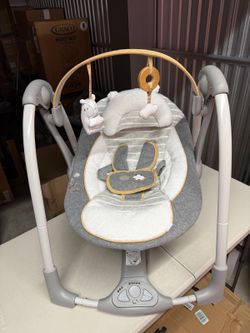 Ingenuity Boutique Swing 'n Go Portable Baby Swing Bella Teddy