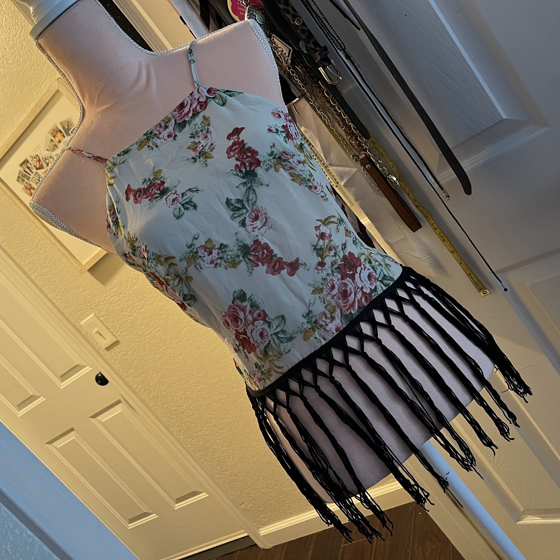 Floral Fringe Top