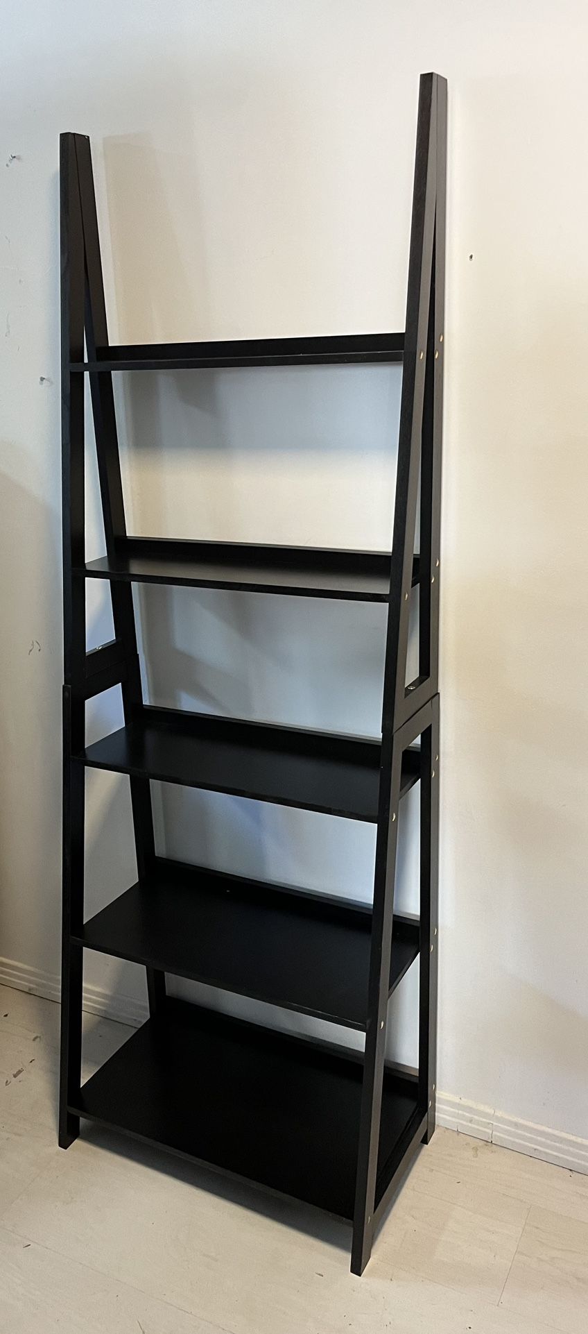 Brand new Black 5-tier Ladder Shelf Cabinet Bookshelf Bookcase Books Shelving