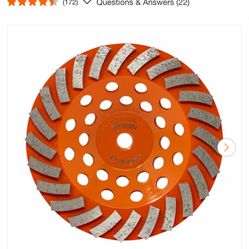 RIDGID 7 in. 24-Segment Turbo Cup Grinding Wheel Power Tool Accessory