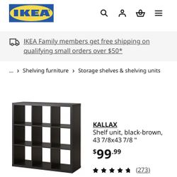 3 Shelf Unit Black/brown, From IKEA