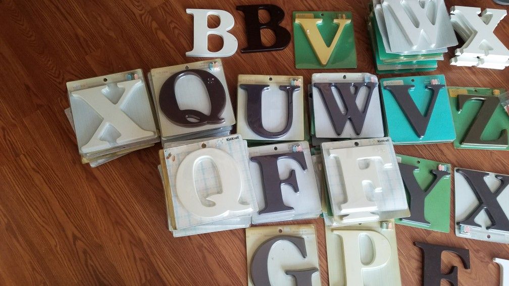 Free Brand new Wooden Alphabets and other kids items