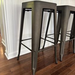 Four Metal Bar Stools (Bar Height)