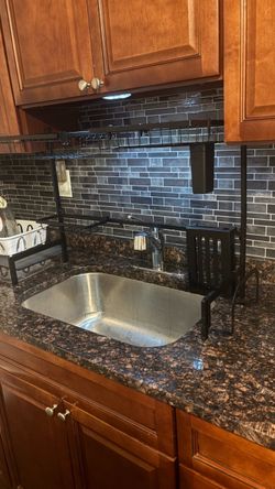 Over the sink dish drying rack
