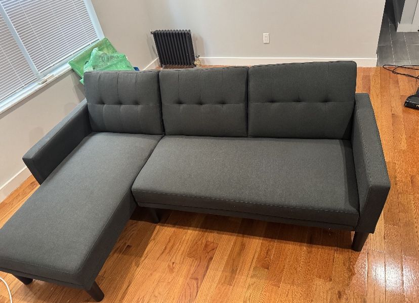 Gray Sectional Sofa with Chaise