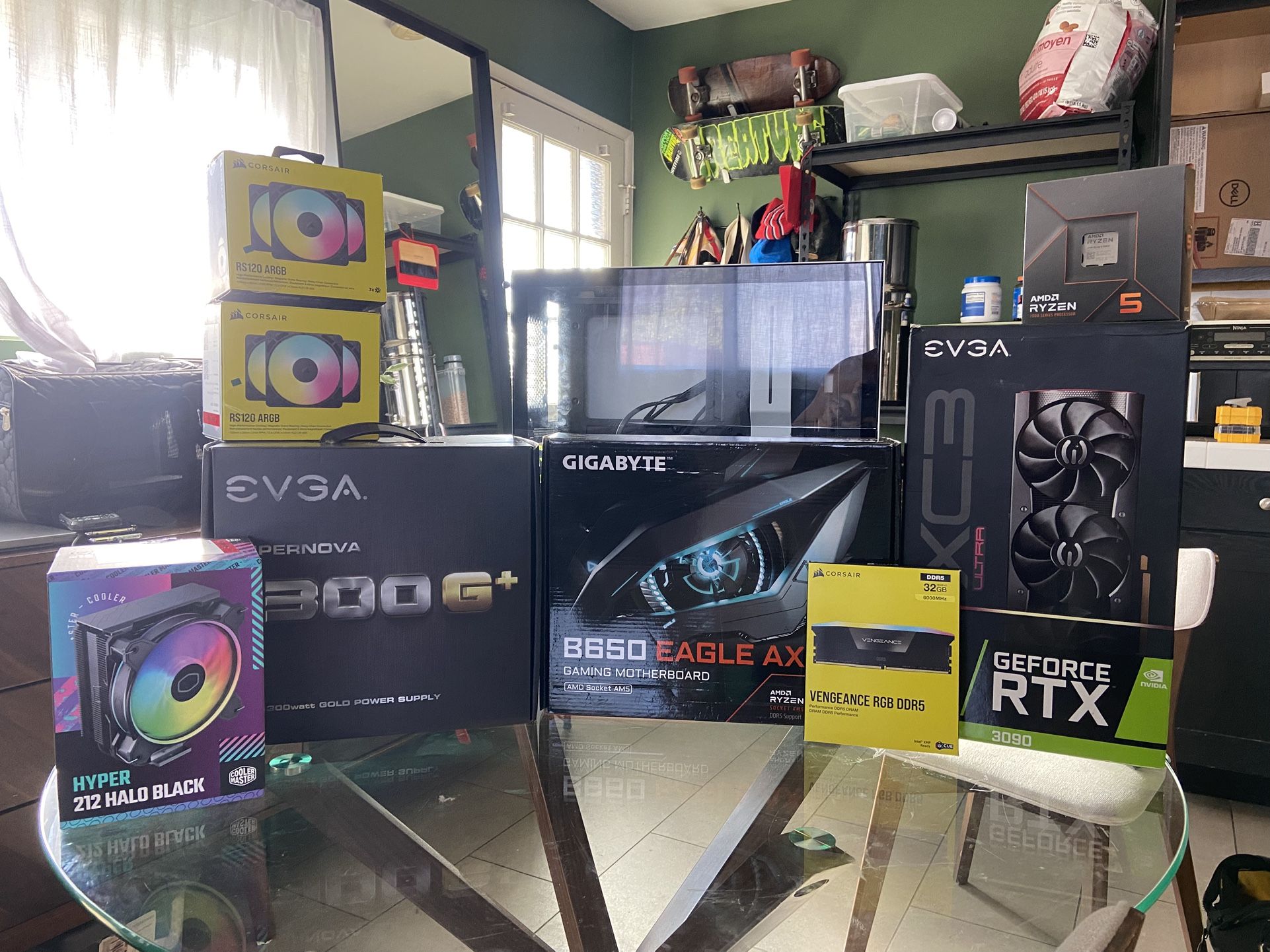 RTX 3090 + Ryzen 5 7600x + 32GB DDR5 + Samsung 990 EVO 2TB NVMe + B650 MOTHERBOARD + 750W PW | Full PC Build Bundle