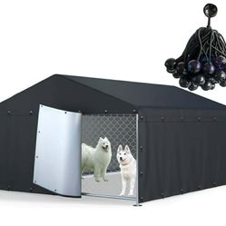 New NGB Dog Kennel Cover,Featuring Multiple Elastic Bungee Cords and Windproof Ropes. Made From 600D Waterproof Oxford Fabric, This Replacement Cover 