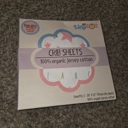 Baby Crib Sheets(2 Pack) – Organic Cotton w/ free  gift100% bamboo muslin washcloth !