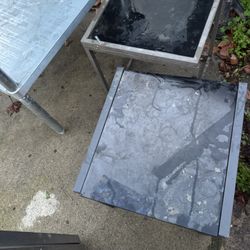 Metal And Glass End Tables
